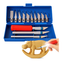 Skalpele, nożyki modelarskie - zestaw 13-ostrzy i 3-uchwytów.