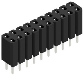 Socket header, 20 pole, pitch 2.54 mm, straight, 10026345