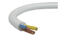 Przewód Prądowy H03vv-F / Omy 300V 3X0,5 Biały Linka Elektrokabel /50M/