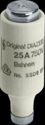 DIAZED fuse DIII/E33, 25 A, F, 750 V (DC), 5SD607
