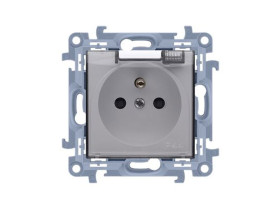 SIMON 10 Gniazdo IP44 bez uszczelki klapka transparentna (moduł) szybkozłącza biały CGZ1BCU.01/11A KONTAKT SIMON