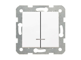 KARRE Wyłącznik podwójny świecznikowy 2-grupowy podświetlany biały 90963650 VIKO PANASONIC