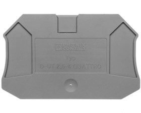 Ściana końcowa 2,2x65,4x47,5mm szara D-UT 2,5/4-QUATTRO 3047170