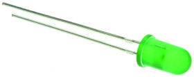 LED, THT, Zielony, 2-Pin, 2,5 V, 30°, Kingbright