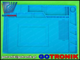 Mata silikonowa: 45cm x 30cm NIEBIESKA