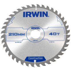 IRWIN&#xAE; 1897204 Construction Circular Saw Blade 210 x 30mm x 40T ATB