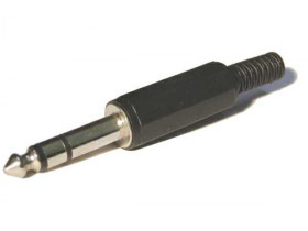 Wtyk jack 6,3mm stereo plastikowy