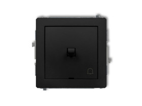 DECO Wyłącznik zwierny przycisk w stylu amerykańskim czarny mat 12DWPUS-4 KARLIK