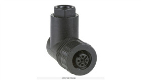 Złącze Żeńskie M12 Kątowe 4-Pinowe Dławica Pg7 Tworzywo Xzcc12fcp40b