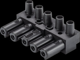 92.051.3253.1 Socket, 5-pin, black, screw connection