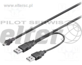 Kabel USB - miniUSB -USB 0,6m