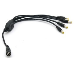 ROZGAŁĘŹNIK NA 5 WTYKÓW 2,1/5,5 Z GNIAZDEM*2619