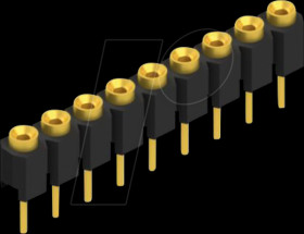 MK 01 9 G Socket, 1-row, 1 x 9 - 2.54 mm