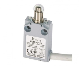 Wyłącznik krańcowy 1R 1Z migowy popychacz metalowy z rolką stalową równoległą Ø12 PEM1G12Z A37-A83Z