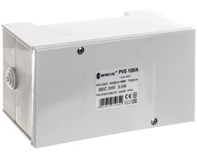 Transformator 1-fazowy bezpieczeństwa PVS 120/A 230/ 24V 5,0A, w obudowie, IP54, Ta 40, 16024-9995
