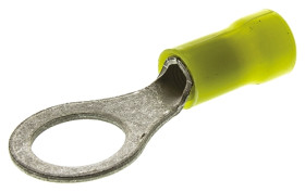 Zacisk oczkowy rozmiar przewodu 6mm² Ø , M10 izolowany średnica wew 10.4mm Żółty TE Connectivity