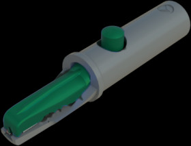 Alligator clip, green, max. 6 mm, L 53 mm, CAT O, socket 4 mm, 930126104