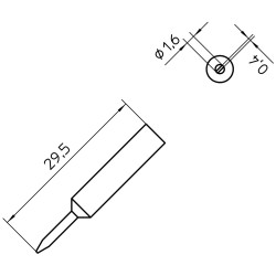 Weller T0054485699 XNT 6 Solder Tip Chisel 1.6 x 0.4mm