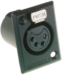 Złącze XLR 4 -pinowe Montaż na panelu Żeński