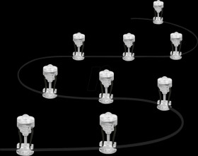 4058075478411 LED light chain ENDURA GARDEN DOT, 9 lights, basic set