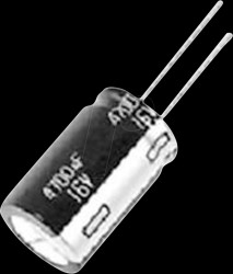 EEUEB1E101S E-Cap, radial, 100 µF, 25 V, RM 2,5, 105°C, 5000 h, 20