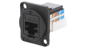 Gniazdo Rj45 8P8c Ft Kat 6A Idc 19X24mm Plastik Cp30227