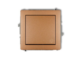 DECO Wyłącznik zwierny przycisk "światło" złoty metalik 8DWP-5 KARLIK