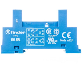 Gniazdo do przekaźników serii 40.51/40.52/40.61/44.52/44.62 zaciski śrubowe montaż na szynę DIN 35mm (klip metalowy) 95.65SMA