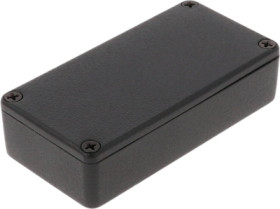 Aluminum die cast enclosure, (L x W x H) 100 x 50 x 25 mm, black (RAL 9005), IP54, 1590GBK