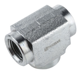 Hydrauliczny adapter teowy gwintowany FZ1612, Connector A NPTF 3/8 żeński Connector B NPTF 3/8 żeński Enerpac