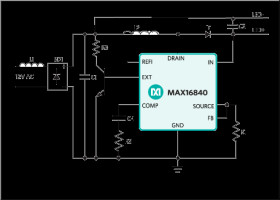 LED Driver with Integrated MOSFET for MR16 and Other 12V AC Input Lamps
