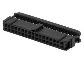 Wtyk IDC żeńskie 34-pin IDC na taśmę 1,27mm złocony czarny 1658621-8