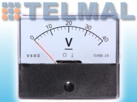 Profesjonalny woltomierz analogowy class 2.5 40V