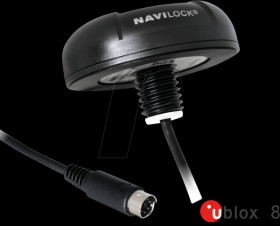 62528 GPS receiver/u-blox 8/serial MD6/roof mounting/10.00 m