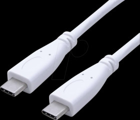 11999057 USB 10-Gbps cable, USB-C connector to USB-C connector, 100 W, wh