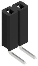 Socket header, 2 pole, pitch 2.54 mm, angled, 10026506