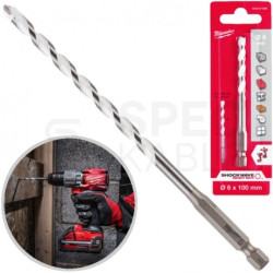 Wiertło uniwersalne 6x100mm z uchwytem 1/4" HEX i końcówką TCT MILWAUKEE