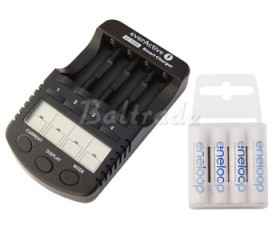 ładowarka everActive NC-1000 + 4 x R03/AAA Panasonic Eneloop 800 (box)