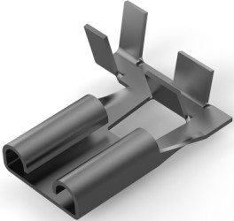 Uninsulated flat plug sleeve, 7.92 x 0.81 mm, 1.03 to 2.62 mm², AWG 17 to 13, phosphor bronze, tin-plated, 160862-8