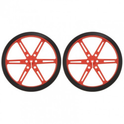 Koła 80x10mm - czerwone - Pololu 1431