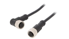 M12a04fl12afrsd001 Kabel Do Czujników/Automatyki 4Pin M12-M12 1M Wtyk Wtyk