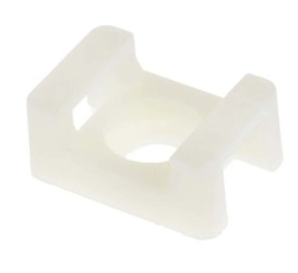 Mocowanie opaski kablowej, 23mm x 16 mm, kolor: Biały, 250-szt., -45→ +85 C., RS PRO