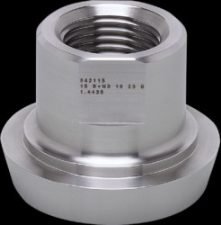 Process adapter, for milk pipe fitting, 40 bar/4 MPa, G 1/2, 1&quot; for process sensors, E43304
