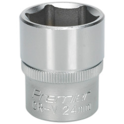 Sealey S1224 Walldrive Socket 24mm 1/2&quot;sq Drive