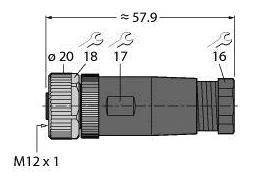 Turck 6904605 Złącze niekonfekcjonowane czujnika/aktuatora 1 szt.