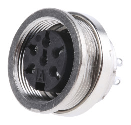 Gniazdo Din 6 -pinowe Montaż na panelu M16 300 V