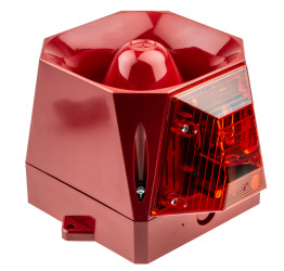 Zestaw sygnalizatorów akustycznych i lamp sygnalizacyjnych 9 → 60 V dc Czerwony DC IP66 Montaż ścienny 110dB