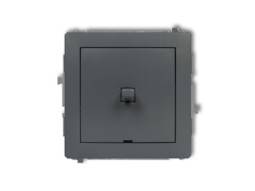DECO Wyłącznik zwierny przycisk w stylu amerykańskim (jeden klawisz bez piktogramu) grafitowy mat 28DWPUS-4.1 KARLIK