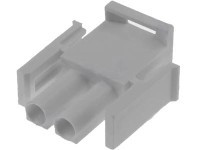 TEC2W/2 Obudowa złącza, typ obudowy: wtyk (męska), 2pin (można użyć terminali męskich lub żeńskich) raster pinów: 6.35mm - TE Co