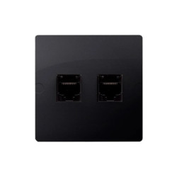 Simon Basic Gniazdo telefoniczne podwójne RJ12 grafit matowy BMT2.02/28